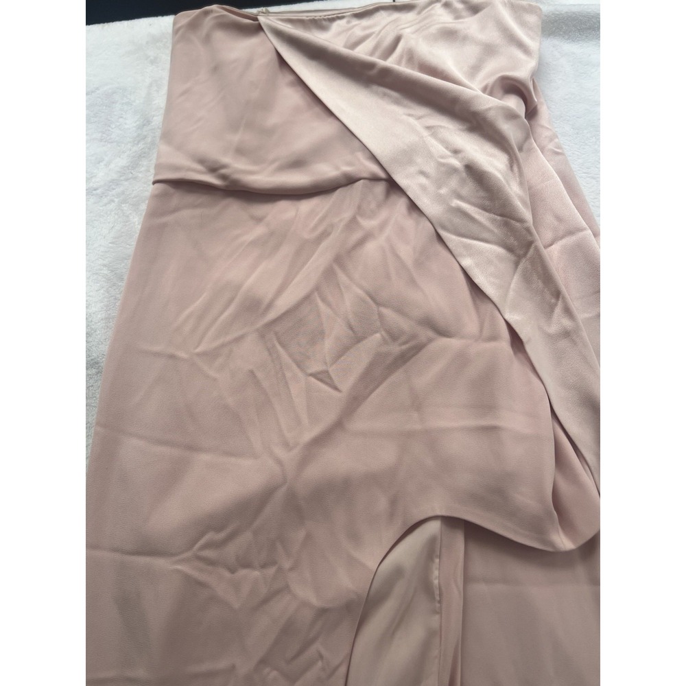 NWT Halston Heritage 'Barely‎ Pink' Strapless Gown with Silk Overlay Size 10 - Picture 9 of 15